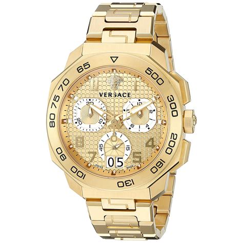 versace vqc040015 men's dylos gold-tone quartz|Versace Men's VQC040015 DYLOS Chrono Analog Display .